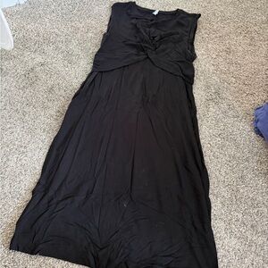Old Navy Black Midi  Dress